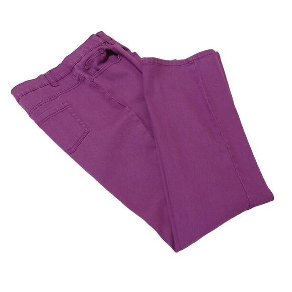 Womens Jeans Size 10P Mauve Flex Denim Straight Leg DG2 by Diane Gilman - Picture 1 of 8